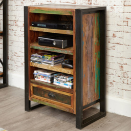 Baumhaus Urban Chic Single Drawer 4 Shelf Entertainment Cabinet - thumbnail 1