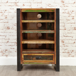 Baumhaus Urban Chic Single Drawer 4 Shelf Entertainment Cabinet - thumbnail 4
