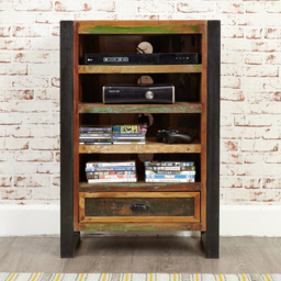 Baumhaus Urban Chic Single Drawer 4 Shelf Entertainment Cabinet - thumbnail 2