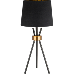 Camden Tripod Black and Gold Table Lamp - thumbnail 1