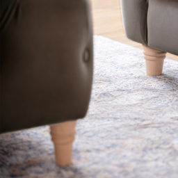 3 Seater Mushroom Velvet Large Sofa - thumbnail 3
