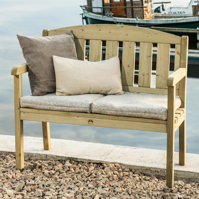 AMATA Ungurs 2 Seater Green Wooden Garden Bench - image 1