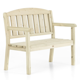 AMATA Ungurs 2 Seater Green Wooden Garden Bench - thumbnail 3