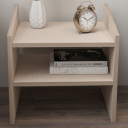 Decorotika Adin Cottonbeige 3 Shelf Bedside Table - thumbnail 1