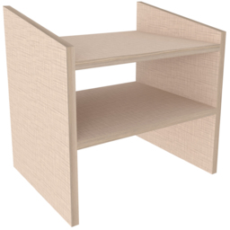 Decorotika Adin Cottonbeige 3 Shelf Bedside Table - thumbnail 3