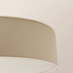 ValueLights Gwen White Linen Shade with Diffuser LED Flush Ceiling Light - thumbnail 3