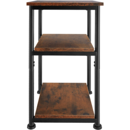 tectake Memphis 3 Tier Dark Rustic Wooden Side Table - thumbnail 3
