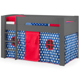 Julian Bowen Pluto Single Anthracite Mid Sleeper with Blue Star Tent - thumbnail 2