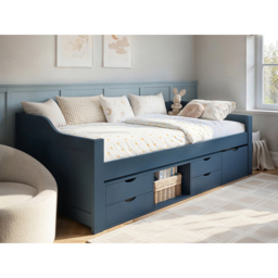 Flair Blue Single Low Sleeper with Storage - thumbnail 4