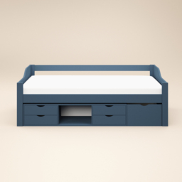 Flair Blue Single Low Sleeper with Storage - thumbnail 3