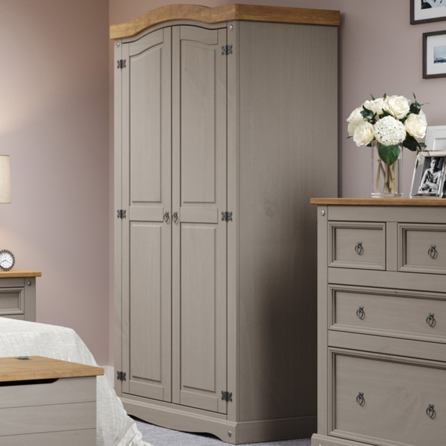 Core Products Corona 2 Door Grey Wardrobe - image 1