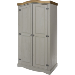 Core Products Corona 2 Door Grey Wardrobe - thumbnail 2