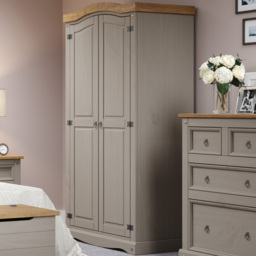 Core Products Corona 2 Door Grey Wardrobe - thumbnail 1