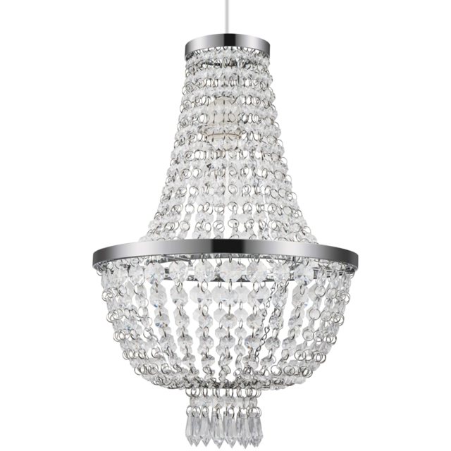 Cosylyte Adelle 2-Tier Easyfit Classic Beaded Lamp Shade Clear - image 1
