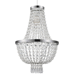 Cosylyte Adelle 2-Tier Easyfit Classic Beaded Lamp Shade Clear - thumbnail 1