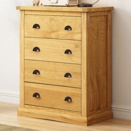 Cabinet Bits Lucca 4 Drawer Chest of Drawers with Brass Cup Handle
