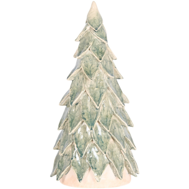 Glazed Green Leaf Tree Decoration - image 1