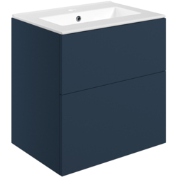 Bathstore Wharton 2 Door Blue Wall Hung Basin Unit 610mm