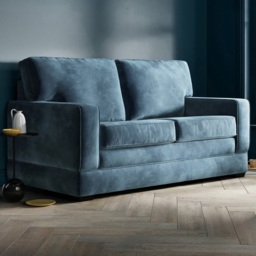 Jay-Be Urban 2 Seater Luxe Velvet Airforce Sofa Bed with e-Pocket Mattress - thumbnail 1