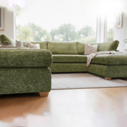 Carina Enzo 5 Seater Olive U-Shape Sofa - thumbnail 3