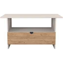 Crowndale Bora Single Drawer Single Shelf Gold Craft Oak and Kashmir Coffee Table Ready Assembled - thumbnail 2