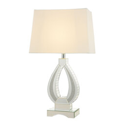 Eternity Crystal Encased White Oval Table Lamp - thumbnail 2