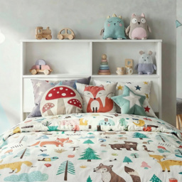Noa and Nani Joni Single Classic White Bed with Bookcase Headboard - thumbnail 3
