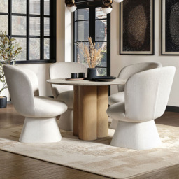 SOLACE+CO Deko Aiko Beige 4 Seater Dining Set