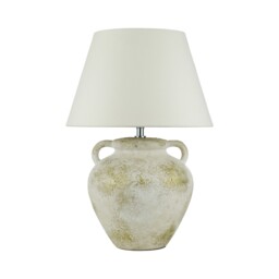 Alba Cream Fabric Shade Gold Urn Table Lamp