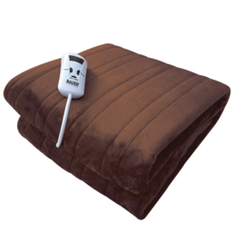Bauer Luxury Brown Soft Touch Heated Throw 120 x 160cm