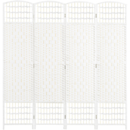 Portland 4 Panel White Wooden Folding Room Divider 170 x 160cm