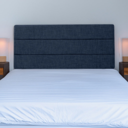Bedmaster Milan Small Double Midnight Linen Lined Headboard - thumbnail 1