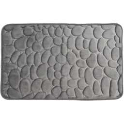 Grey Pebble Bath Mat 50 x 80cm - thumbnail 1