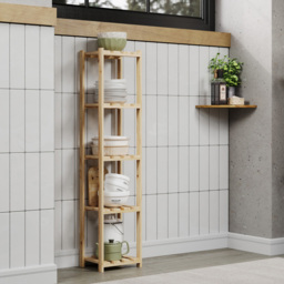 Core Products 5 Shelf Narrow Slatted Storage Unit - thumbnail 3