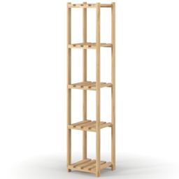 Core Products 5 Shelf Narrow Slatted Storage Unit - thumbnail 2