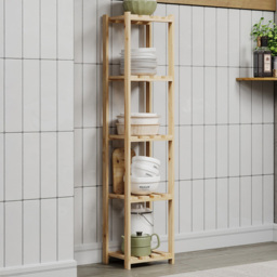 Core Products 5 Shelf Narrow Slatted Storage Unit - thumbnail 1
