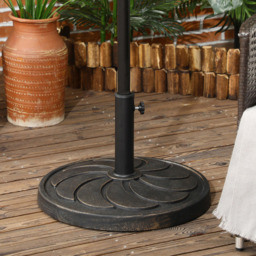 Outsunny Bronze Round Parasol Base 18kg - thumbnail 2