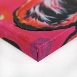 Heylie Morris Vivid Tiger Embellished Pink Canvas 60 x 60cm - thumbnail 3