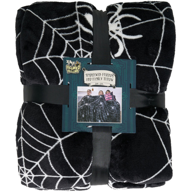 Spiderweb Friends and Family Throw Black - image 1