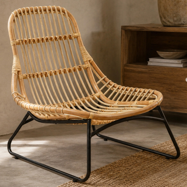 Premier Housewares Manado Relax Natural Rattan Chair - image 1
