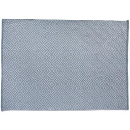 Hug Rug Denim Blue Woven Diamond Rug 120 x 170cm - thumbnail 1