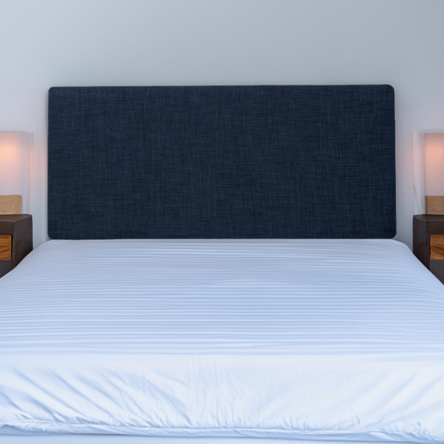 Bedmaster Valencia Small Double Midnight Linen Plain Headboard - image 1