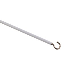 Lightweight Net Curtain Wire - 243cm - White - thumbnail 1