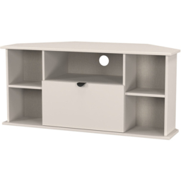 Crowndale Bora Single Drawer 5 Shelf Matt Kashmir Corner TV Unit Ready Assembled - thumbnail 4