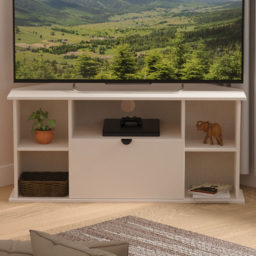 Crowndale Bora Single Drawer 5 Shelf Matt Kashmir Corner TV Unit Ready Assembled