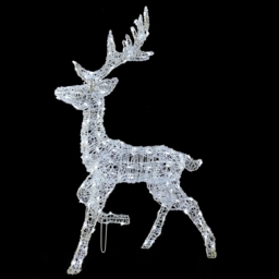3 in 1 Acrylic LED Reindeer 3D Outdoor Christmas Light Decoration - 110cm - thumbnail 2