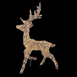 3 in 1 Acrylic LED Reindeer 3D Outdoor Christmas Light Decoration - 110cm - thumbnail 1
