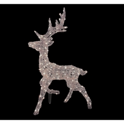 3 in 1 Acrylic LED Reindeer 3D Outdoor Christmas Light Decoration - 110cm - thumbnail 3