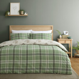 Divante Newbridge Forest Duvet Cover and Pillowcase Set - Green / Superking - thumbnail 1