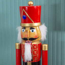 The Christmas Workshop Red and Green Wooden Nutcracker Soldier 35.5cm - thumbnail 3